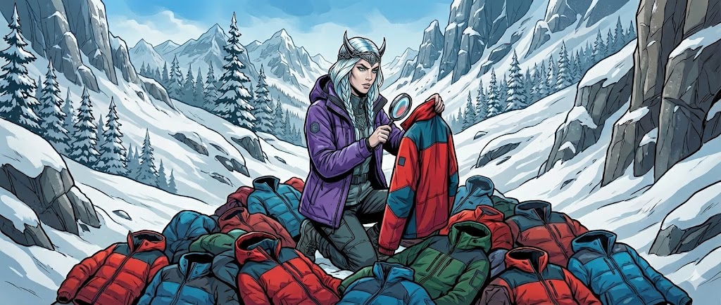 Skadi buscando ropa